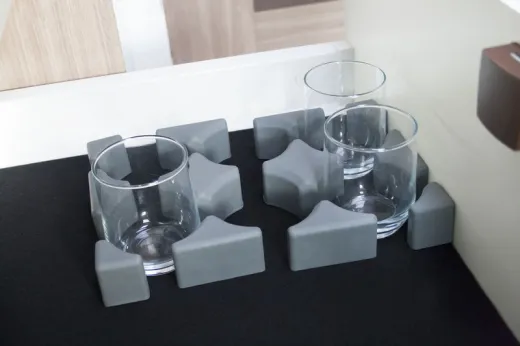 Purvario Glas-/Tassenhalter niedrig f. 6 Gläser,Tassen,etc.