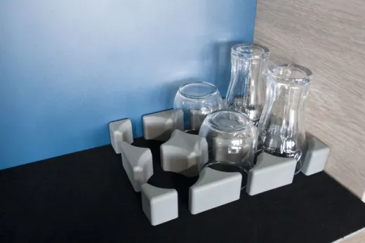 Purvario Glas-/Tassenhalter niedrig f. 6 Gläser,Tassen,etc.