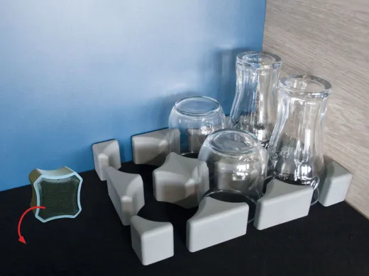 Purvario Glas-/Tassenhalter niedrig f. 6 Gläser,Tassen,etc.