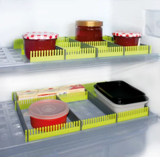 Purvario Stauleisten 8er-Pack, f. Kühlschrank (grau+lime)