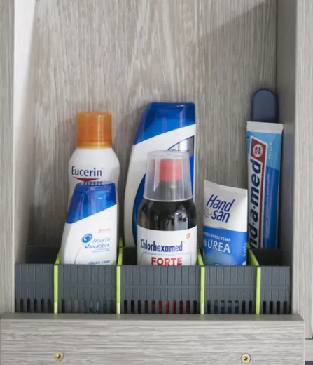 Purvario Stauleisten 8er-Pack, für Schubladen (grau+lime)