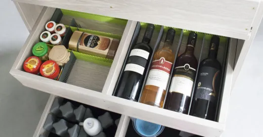 Purvario Stauleisten 8er-Pack, für Schubladen (grau+lime)