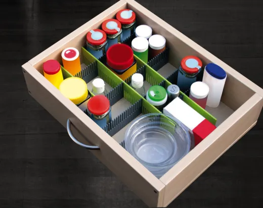Purvario Stauleisten 8er-Pack, für Schubladen (grau+lime)