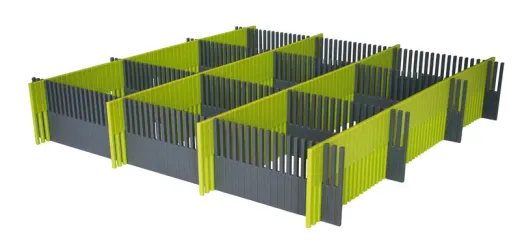 Purvario Stauleisten 8er-Pack, für Schubladen (grau+lime)