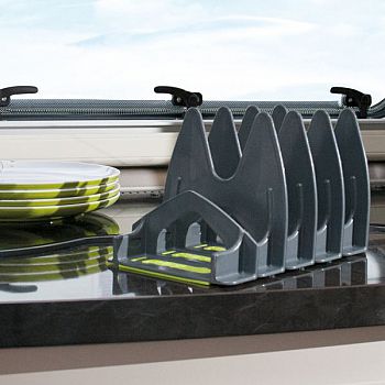 Purvario Tellerassistent 4er-Set, für Teller, Bretter, Platten, Deckel