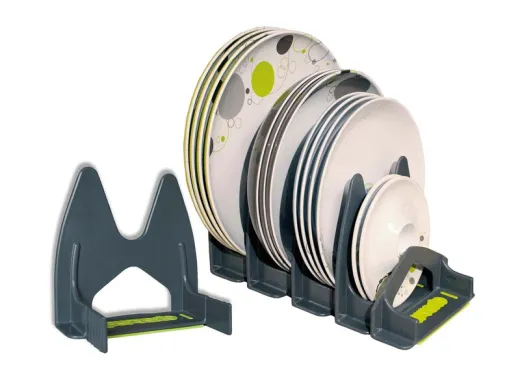 Purvario Tellerassistent 4er-Set, für Teller, Bretter, Platten, Deckel