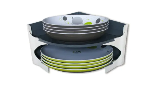 Purvario Tellerhalter H15xB23,5xT23,5cm, verhindert Geschirrklappern