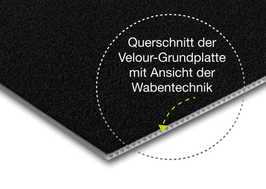 Purvario Velour-Grundplatte 30x50cm
