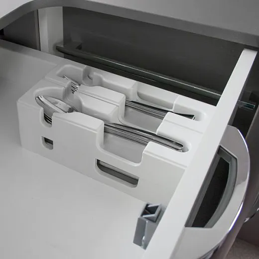 Purvario Besteckeinsatz 4-tlg., stapelbar, Kunststoff, weiß