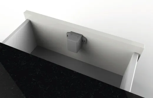 Push Lock - Druckknopf,schwarz matt,eckig,inkl.Schloss