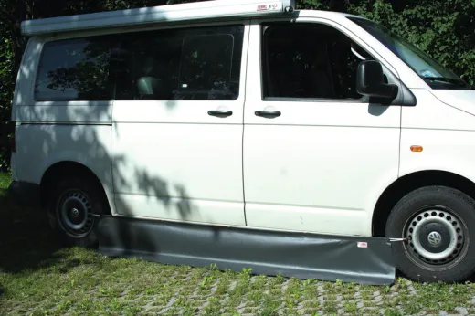 Reisemobilschutz, Windblende, Schutzplane, Bodenschürze