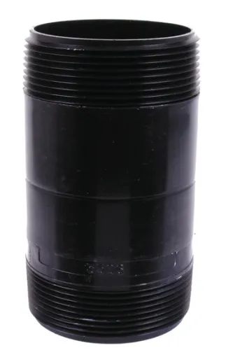 Rohr mit Außengewinde - 88 mm - Schwarz