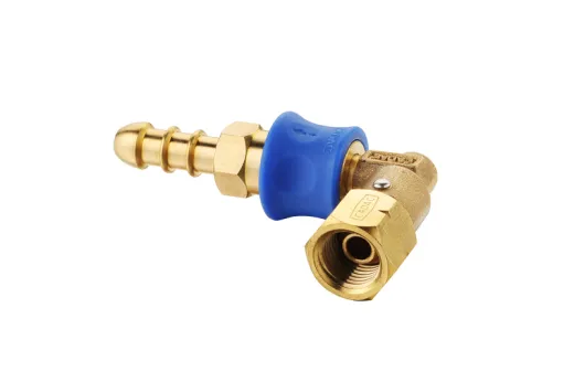 Rotierendes 90° Kupplungsstück für den Gasschlauch