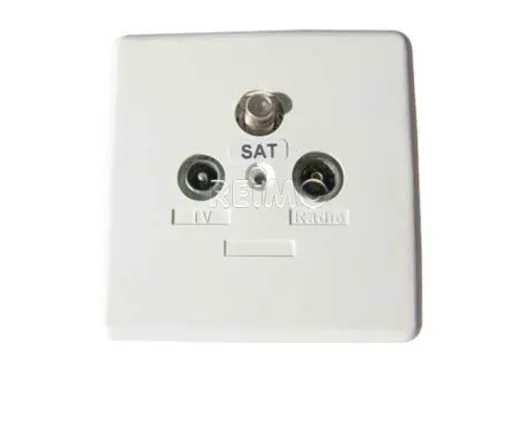 Sat-Enddose mit 3 Anschlüssen, unverpackt