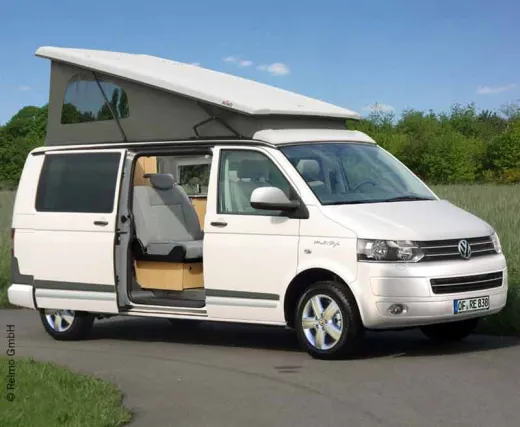 Schlafdach für VW T5/T6/T6.1 / Langer Radstand / Hinten hoch / Gurtverschluss