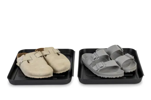 Schuhabtropfschalen, 2er Set - Schwarz