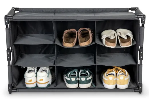 Schuhschrank 9 Fächer B84xT30xH13/51cm, dunkelgrau