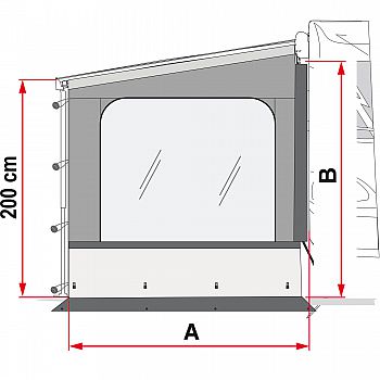 Side W Pro F45/F45S für VW T5/T6 Seitenteil mit Fenster