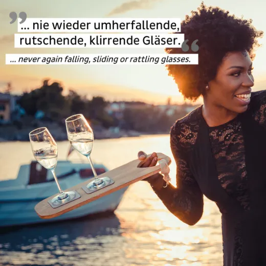 Sektgläser Magnet 2er Set, inkl. 2 Magnet-Untersetzer