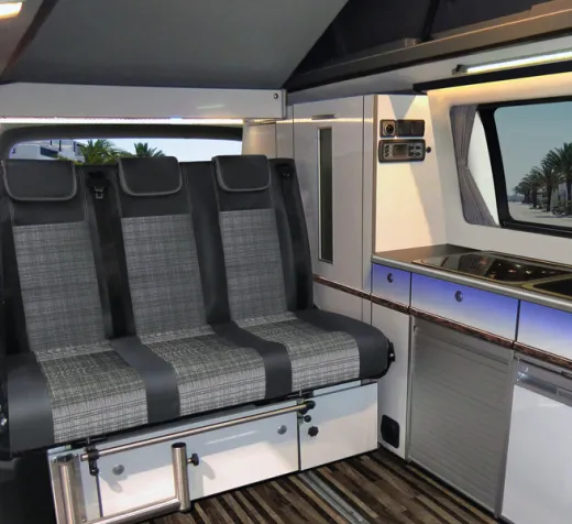 Serienstoff / Polsterstoff für Mercedes Vito - Tunja Schwarz/Grau