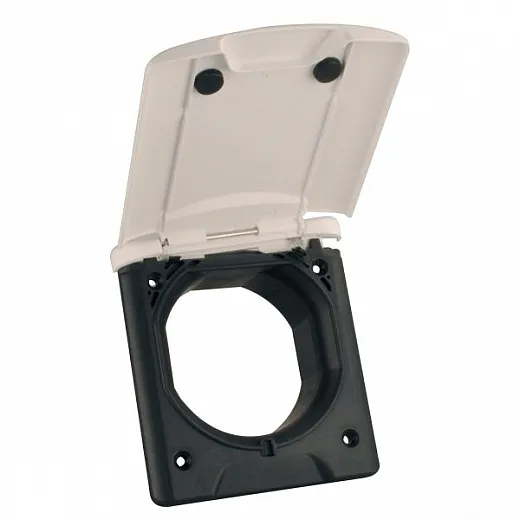 Servicesteckdose Magnet schwarz 130x145mm, Montage-DM 95mm