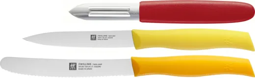 Set 3-tlg. Messer 9cm/12cm + Schäler, bunt