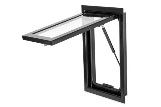 Sicherheitsglas-Ausstellfenster RW Explorer für Expeditionsmobile - Schwarz