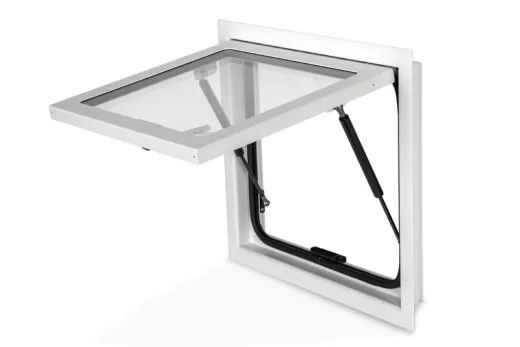 Sicherheitsglas-Ausstellfenster RW Explorer für Expeditionsmobile - Weiß