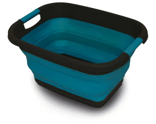 Silikon Falt-Korb blau B49 x T37,5 x H7/26cm