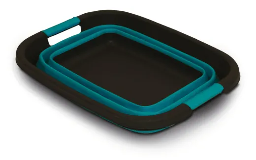 Silikon Falt-Korb blau B49 x T37,5 x H7/26cm