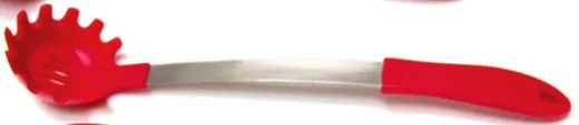 Silikon Spaghettikelle mit Edelstahl-Stiel 18/0