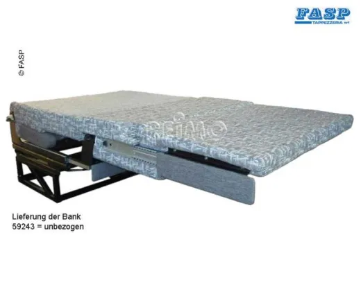 Sitz-Schlafbank, eine seitl. Armlehne, 3-Punkt-Gurte, Bett:1700x1000mm