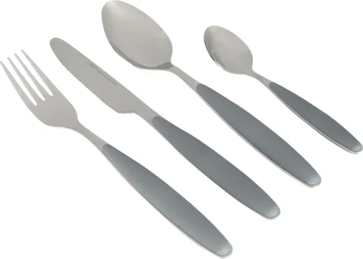 SOLID LINE - GRANITE - Ideal für Camping, zu Hause oder auf dem Boot - .Besteck Grau, 16 teilig