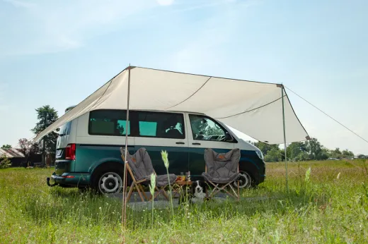 Sonnenvordach Mauritius L 5,1x3m, 2 Aufstellstangen