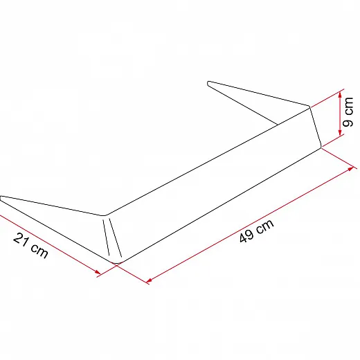 Frontspoiler für Fiamma Dachhaube 40x40cm
