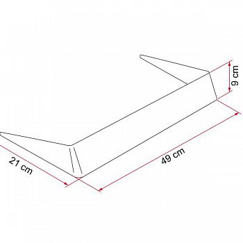 Frontspoiler für Fiamma Dachhaube 40x40cm