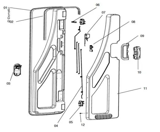 Spreizniet 1 Satz (13 Stück) lichtgrau CaraD-R