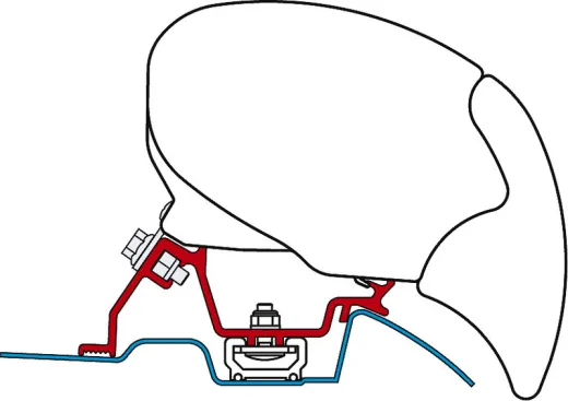 Sprinter Roof Rail Adapter F65 S und F65 f. Reisemobile und Caravans