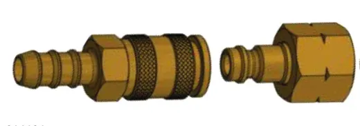Steckkupplung 30 mbar - 1 x male, 1 x female Anschlüsse