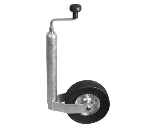 Stützrad, Felge Stahlblech, 200x50, 48mm, Bereifung Vollgummi