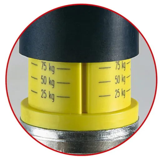 Stützrad mit Waage, Felge Kunststoff, 225x70, 48mm, Bereifung Softgummi