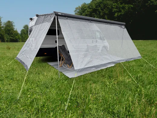 Sunblocker SAONA SIDE, Gittergewebe (Mesh+PVC), grau