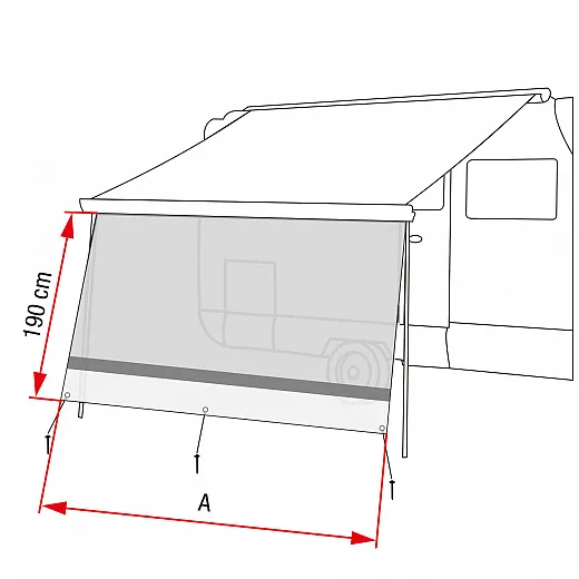 Sunview XL Vorderwand F80L, 325cm
