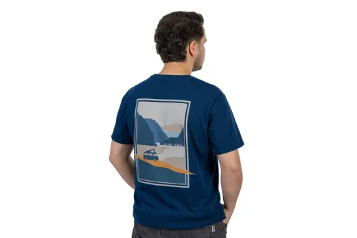 T-Shirt HOLIDAY TRAVEL, Unisex Größe XS, dunkelblau, Organic Cotton