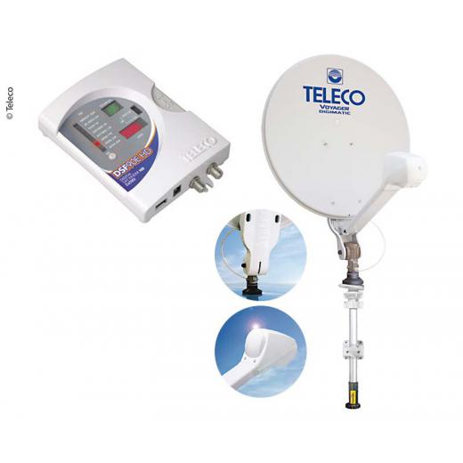 Teleco Voyager Digimatic 65 Sat-Anlage mit Teleco DSF90E/HD Sat-Finder + Mast