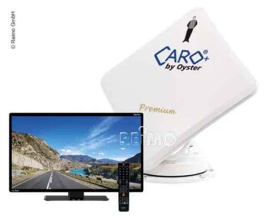 Ten Haaft Caro+ Premium Sat-Antenne flach mit Oyster TV 24