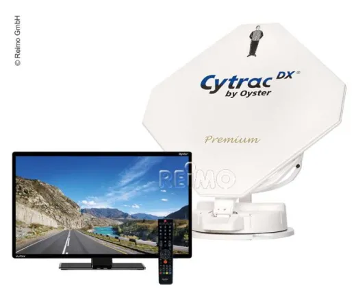 Ten Haaft Cytrac® DX Premium Sat-Anlage Twin LNB inkl.Oyster® TV 21,5"