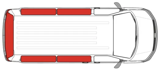 Thermomatten mit Saugnapfbefestigung für Ford Custom Tourneo >2023