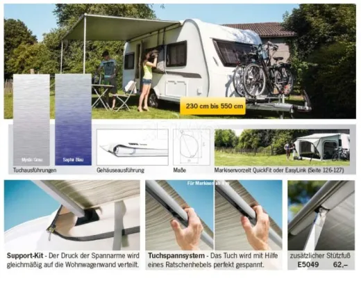 Thule 1200 - Sackmarkise für Kedernschiene - 500cm, Mystic Grau