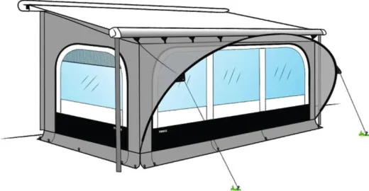 Thule Quickfit-Markisenzelt Medium,Zeltbreite 2,6m,Markisenbreite 3,0m